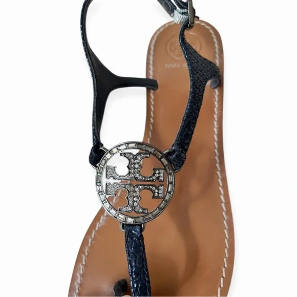 TORY BURCH Violet Metallic Thong Sandal Flip Flop Flats, Size 10